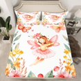 thumbnail image 2 of jejeloiu Lovely Elf Bed Sheets,Kawaii Girl King Sheets,Rustic Flower Mushroom Sheet Set For Teens,Ultra Soft Home Decor,4pcs, 2 of 7