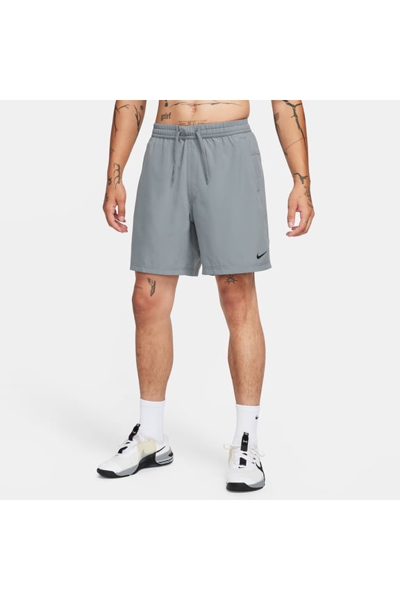 Mens Nike DriFit Form 7-in Unlined Woven Short Color: Smoke Gray Black Size: L