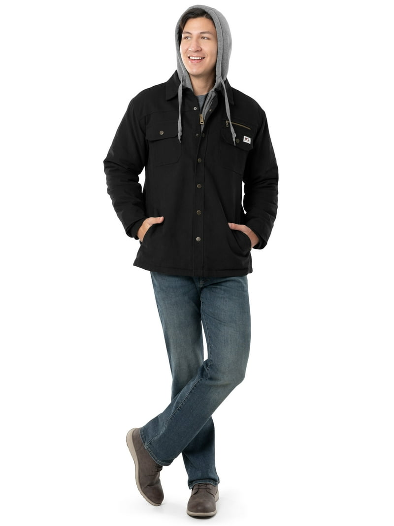 Wells Lamont Quilted Flex Canvas Thermal Sherpa Lined Shirt Jacket