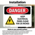 thumbnail image 3 of (2 Pack) Keep Electrical Panel Clear OSHA Danger Sign 5 Inch X 3.5 Inch Vinyl Label Decal Sticker Weather Resistant, UV Protected for Workplace, Business, and Construction Site, Made in, 3 of 7