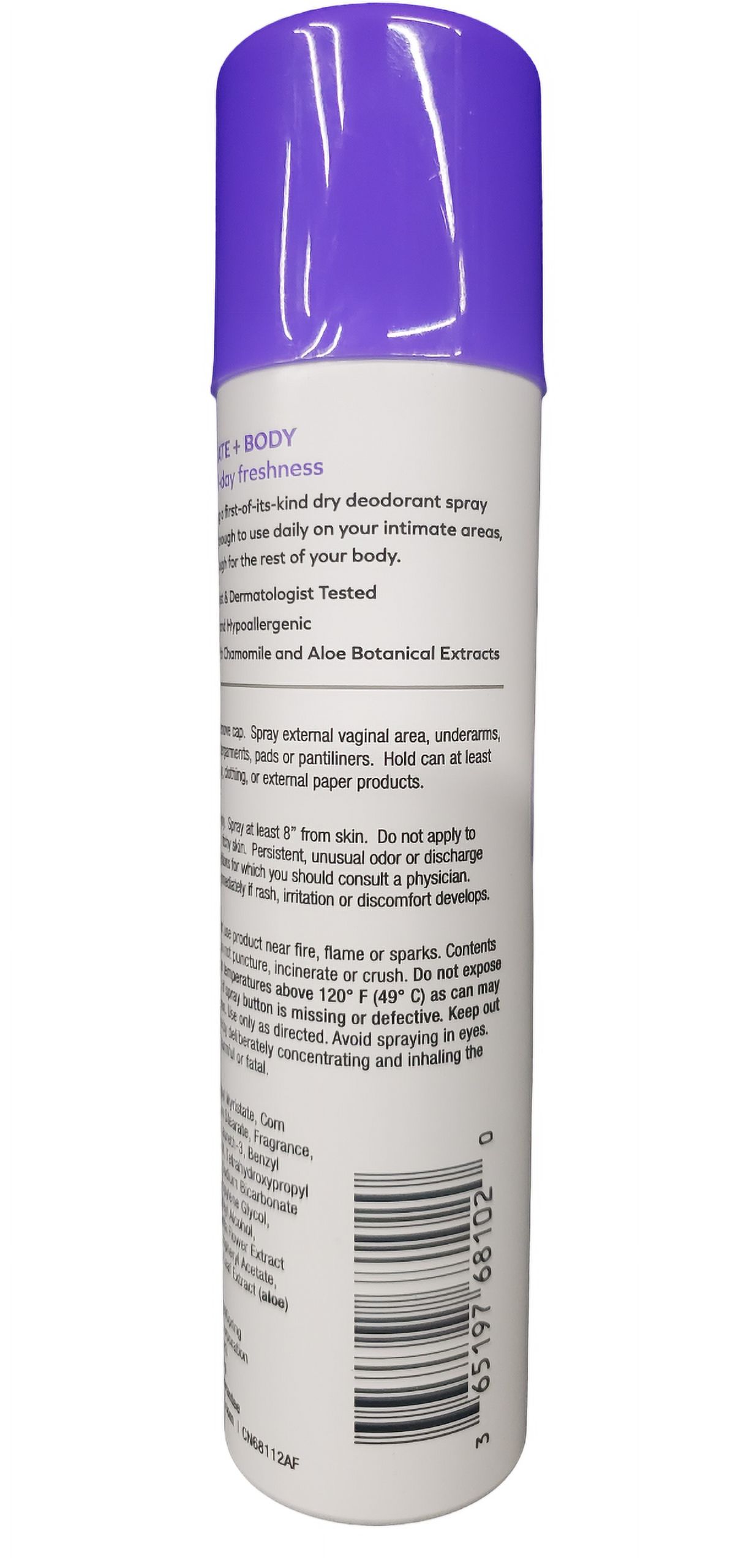 FDS Feminine Deodorant Spray, Baby Powder Scent 2 oz - image 5 of 5