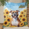 thumbnail image 3 of Pitbull Hello Summer Sunshine Sunflowers Spring Retro Vintage Quilt Blanket Terrier Dog Lover Cozy Comforter Throw Blanket - 00008, 3 of 5