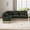 Green Black, variant on Oversized Modular Sectional Corner Couches with Tassel, 7 Seater Sofa Big Comfy Leopard Chenille V Shaped Couches with 2 Throw Pillows and 6 Lumbar Pillows, Movable Ottoman, Brown black