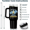 thumbnail image 6 of Cartoon Dad Tumbler with Handle and Straw, 40oz Dad Tumbler, Awesome Dad Travel Mug, Blue Dad Cup, Dad Christmas Gifts from Son Daughter Wife, 6 of 6