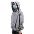 thumbnail image 4 of Noref Beekeeping Protective Veil Jacket Bee Suit Smock with Double Zippers Beekeeper Accessory,Beekeeping Veil Jacket,Bee Suit, 4 of 8