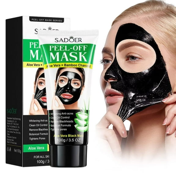 Blackhead Remover Mask, Activated Charcoal Peel-off Mask, Facial Mask Purifying and Deep Cleansing for All Skin Types, 120ML/8.9 OZ