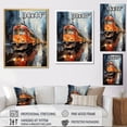 thumbnail image 4 of Designart "Journey on an Orange Train I" Modern Floater Framed Canvas Wall Art, 4 of 7