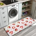 thumbnail image 3 of Strawberry Plants Fruit Heart White Pattern Kitchen Rug Mat,Kitchen Runner Rugs Non Skid Washable,Decorative Kitchen Floor Mats for Kitchen,Sink,Laundry,17"x47.2", 3 of 7