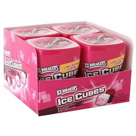 Ice Breakers Ice Cubes Raspberry Sorbet Gum 4 packs (40 ct per pack ...