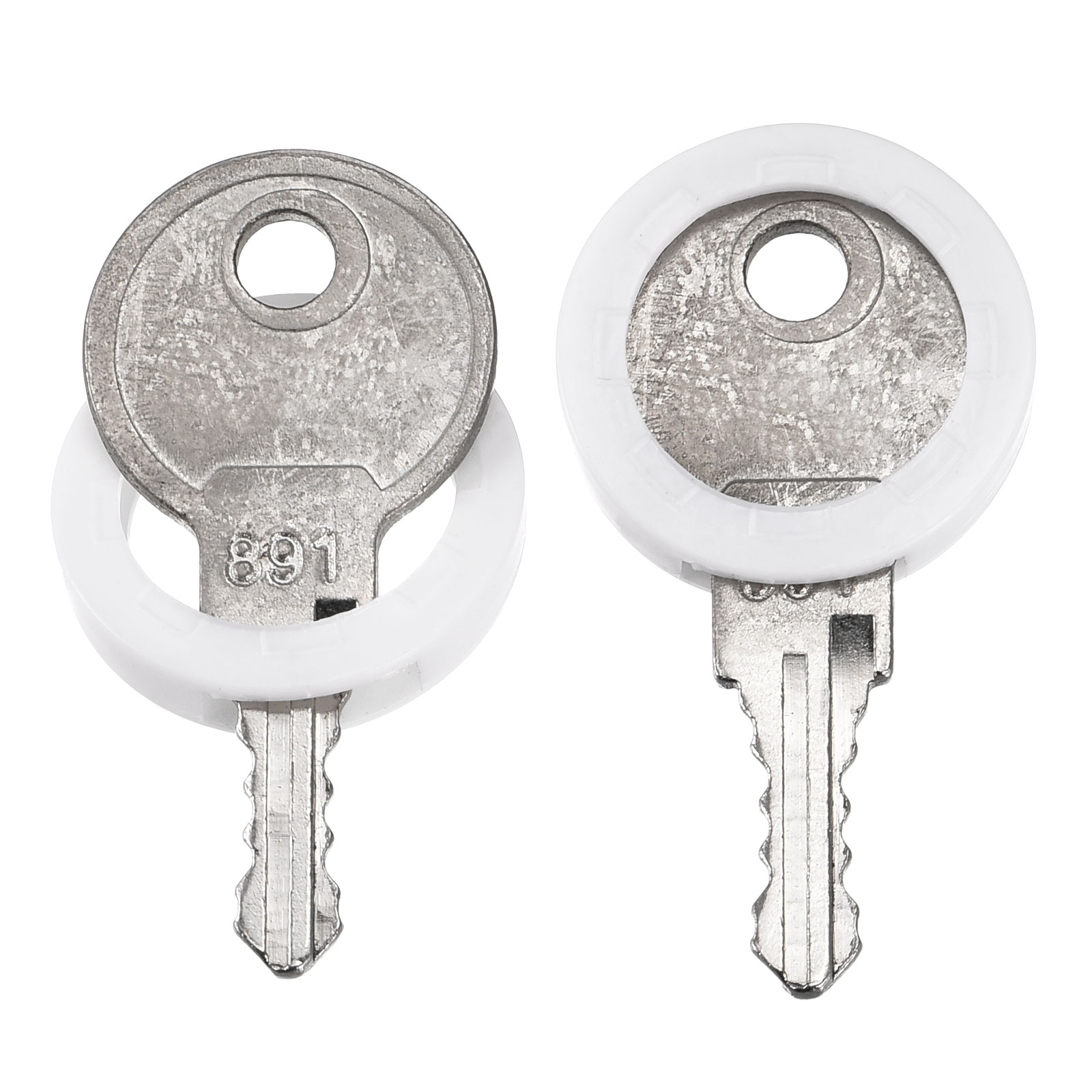 Unique Bargains Key Cap Cover Rings Keys Identifier Coding Tags Silicone Sleeve White