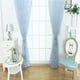 thumbnail image 5 of 39 pulgadas x 78 pulgadas decorativo floral triturado pura ventana barra panel de tul Azul Gloria Cortina de ventana transparente, 5 of 7