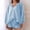Blue, variant on Wensltd Womens Loose Pajama Sets Fashion Ruffle Top and Shorts Soft Sleepwear Sets