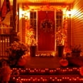 thumbnail image 4 of 2 Pack 200 LED Orange Halloween Lights,75.5ft 8 Modes Solar Halloween String Lights Outdoor Solar Christmas Lights Waterproof for Gardens, Wedding, Christmas Tree, Outdoors, 4 of 7