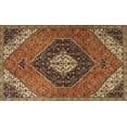 thumbnail image 1 of Ahgly Company Machine Washable Indoor Rectangle Traditional Saffron Red Area Rugs, 5' x 8', 1 of 7