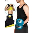 thumbnail image 5 of Spencer Neoprene Mens Sweat Sauna Suit Body Shaper Tummy Fat Burner Tank Top Slimming Vest Weight Loss Shapewear "Size L", 5 of 8