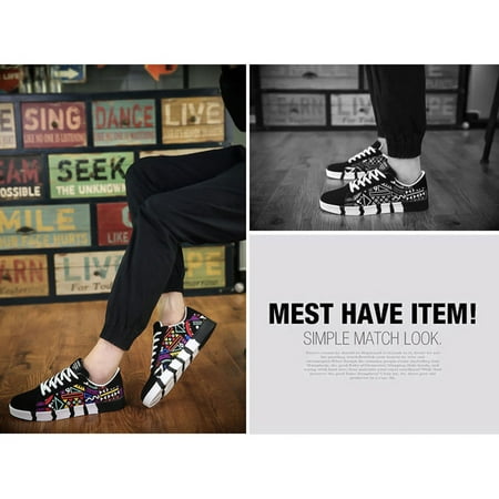 

jjayotai Men Shoes Clearance Sale Low-Cut Lace-Up Men S Canvas Shoes Flat Bottom Shoes Breathable Men S Shoes Rollbacks
