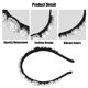 thumbnail image 3 of Bling Rhinestone Diadema Diadema de franela con diamantes de imitación blancos para mujer 5.51 x0.79, 3 of 7