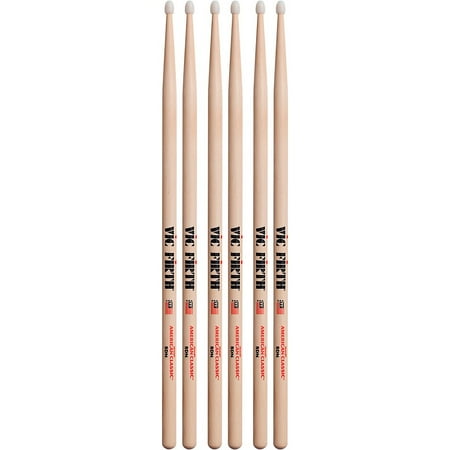 Vic Firth 3-Pair American Classic Hickory Drumsticks Nylon 8D