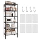 thumbnail image 1 of Estantería de Almacenamiento Ajustable de Metal de 6 Niveles,Estante Organizador Metálico para el Baño,Cocina,Anaquel Metálico Multiusoscon Hoja ,60x35.5x180CM (Negro), 1 of 8