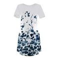 thumbnail image 4 of kytmyeq Women's Fashion Casual Printed With Pockets Bohemian Beach V-Neck Short Sleeve Dresses, 4 of 4