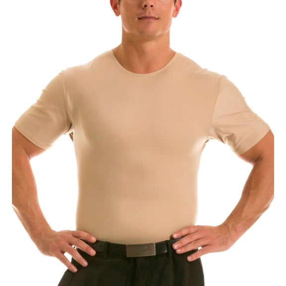 Men's Insta Slim TS0001BT Big and Tall Slimming Compression Crew Neck Shirt (Nude 5XL)