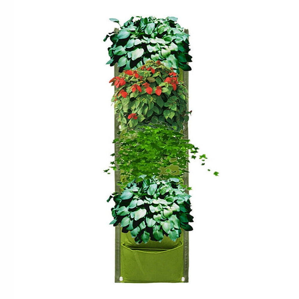 Vertical Wall Planter with 6 Large Pockets Wall Hanging Planting Bag