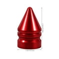 thumbnail image 2 of IDEANATEGRATE 4Ud Tapones De Para Neumáticos En Aluminio Rojo Para Accesorios De Carro, 2 of 6