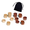 thumbnail image 1 of Baspú con piezas de ajedrez y backgammon, marrón oscuro/natural, 1 of 6