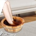 thumbnail image 6 of EHJRE Wood Footbath Basin Basin Tub Comfortable Home Office Use Footbathing Wooden Massage Foot Soaking Bath Basin Foot Soaking Tub 16x40cm B, 6 of 8