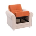 thumbnail image 2 of Ottomanson Convertible Accent Armchair with Hidden Storage, Firm Comfort Seating, Orange, 2 of 5