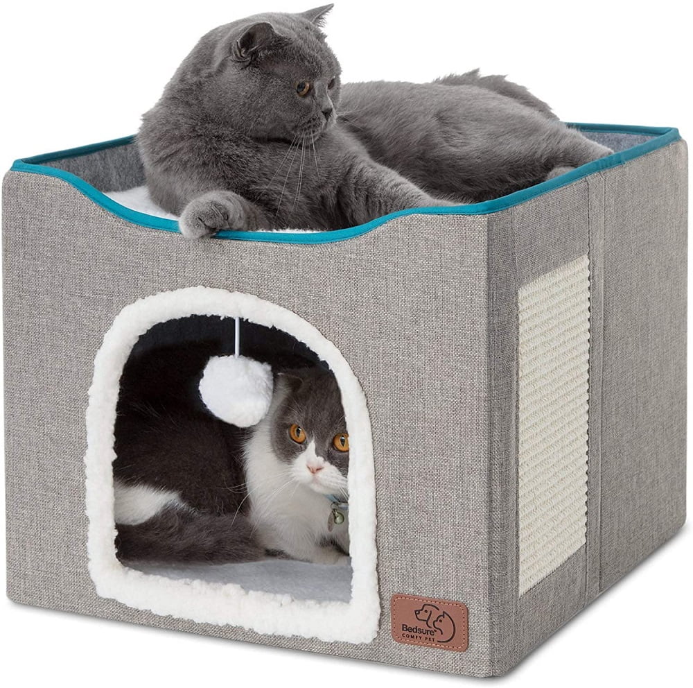 A Sturdy Covered Cat Bed Feline Ruff Premium Indoor Cat House Home Sweet Home 