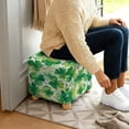 thumbnail image 4 of Jiueut Green Shamrock Watercolor Print Footstool Slipcover, Folding Footrest Stool Cover Washable Square Slipcover with Elastic Band for Living Room St. Patrick's Day Decor, 4 of 7