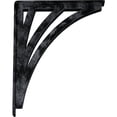 thumbnail image 4 of Ekena Millwork 2"W x 12"D x 15"H Nevio Wrought Iron Bracket, (Triple center brace), Antiqued Pewter, 4 of 7