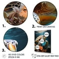thumbnail image 3 of Designart "Frolicsome Oceanic Turtle I" Animals Turtle Canvas Prints, 3 of 7
