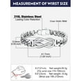 thumbnail image 7 of Bandmax 8.26'' Cuban Chain Bracelet for Men Women Stainless Steel Love Infinity Knot Bracelet Link Chain Gift with Specific Card for Your Love, 7 of 7