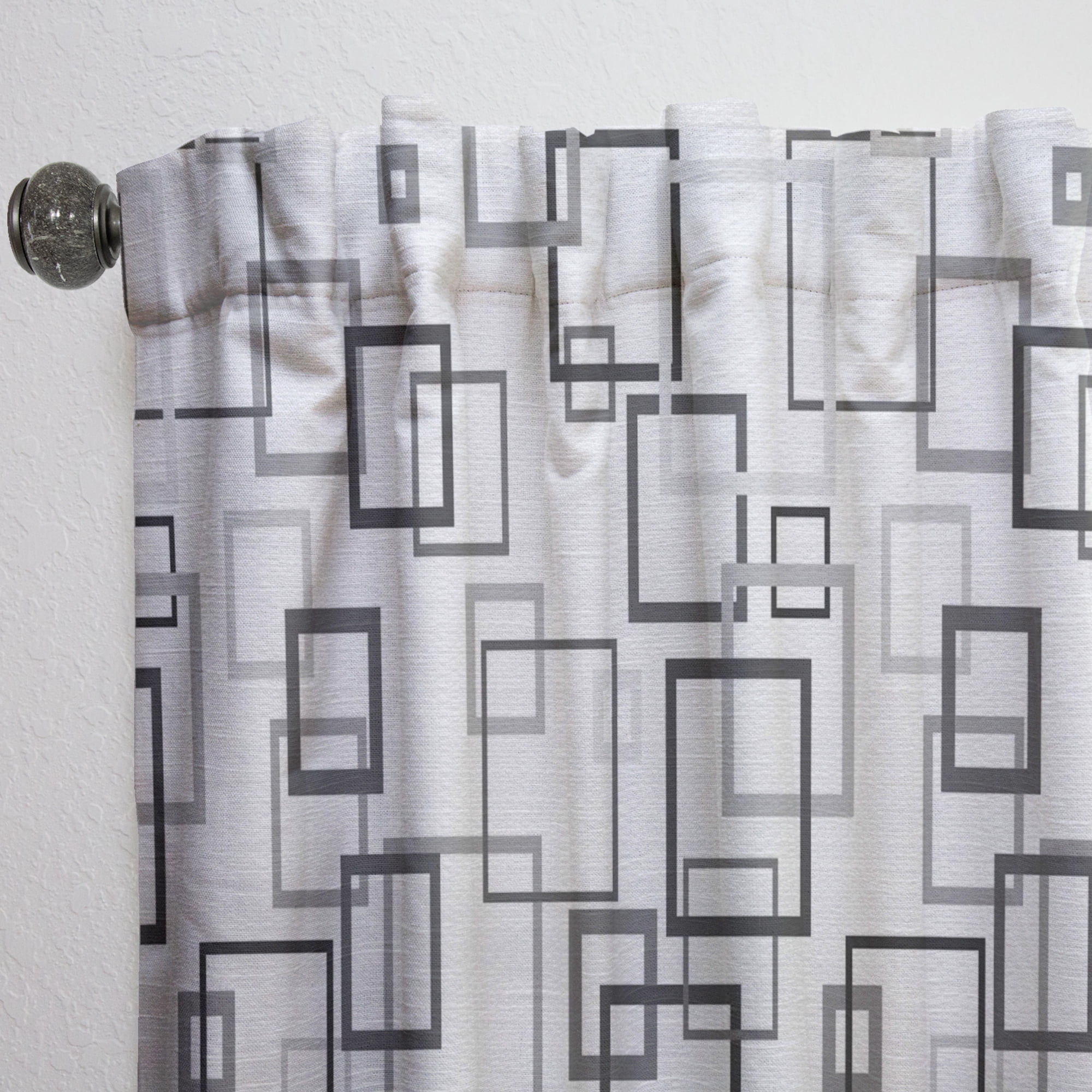 Designart 'Abstract Retro Design Pattern II' Mid-Century Modern Curtain Panel