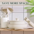 thumbnail image 3 of Biwat 8PCS Pots and Pans Set Non Stick, Ceramic Cookware Set with Removable Handle, Induction Cooking Set for All Stoves, Space-Saving RV Kitchen Set, Dishwasher/Oven Safe, PFOA Free(Off-White), 3 of 4