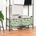 thumbnail image 3 of Yayeee Foldable Storage Basket for Shelves with Handles Waterproof Cloth Bins, Green Floral, 3 of 7