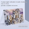 thumbnail image 4 of Dailycode Light Switch Plate Covers 3 Gang Wall Plate Plastics Outlet Covers for Kitchen Home Office Decor Snow Wolf Family, 4 of 8