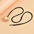 thumbnail image 4 of Yesbay Women Necklace Exaggerated Adjustable Lace-up Soft Golden Silver Color Gift Elegant Large Love Heart Pendant Necklace Jewelry, 4 of 8