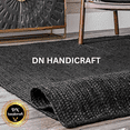 thumbnail image 3 of DN HANDICRAFT Natural Handmade Jute Area Rug Reversible Eco-Friendly Braided Floor Rectangle Solid Carpet (2.6x6 Sq Feet), 3 of 5