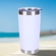 thumbnail image 4 of Taza de agua para coche de 20 onzas, taza de café de cerveza de doble pared con aislamiento de acero inoxidable (blanco), 4 of 5