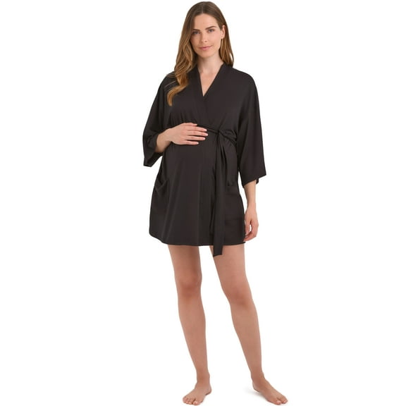 Joyspun Women's Maternity Kimono Robe, Sizes S-XXXL