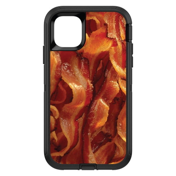 DistinctInk Custom SKIN / DECAL compatible with OtterBox Defender for iPhone 11 Pro MAX (6.5" Screen) - Crispy Strips of Bacon - Show Your Love of Bacon