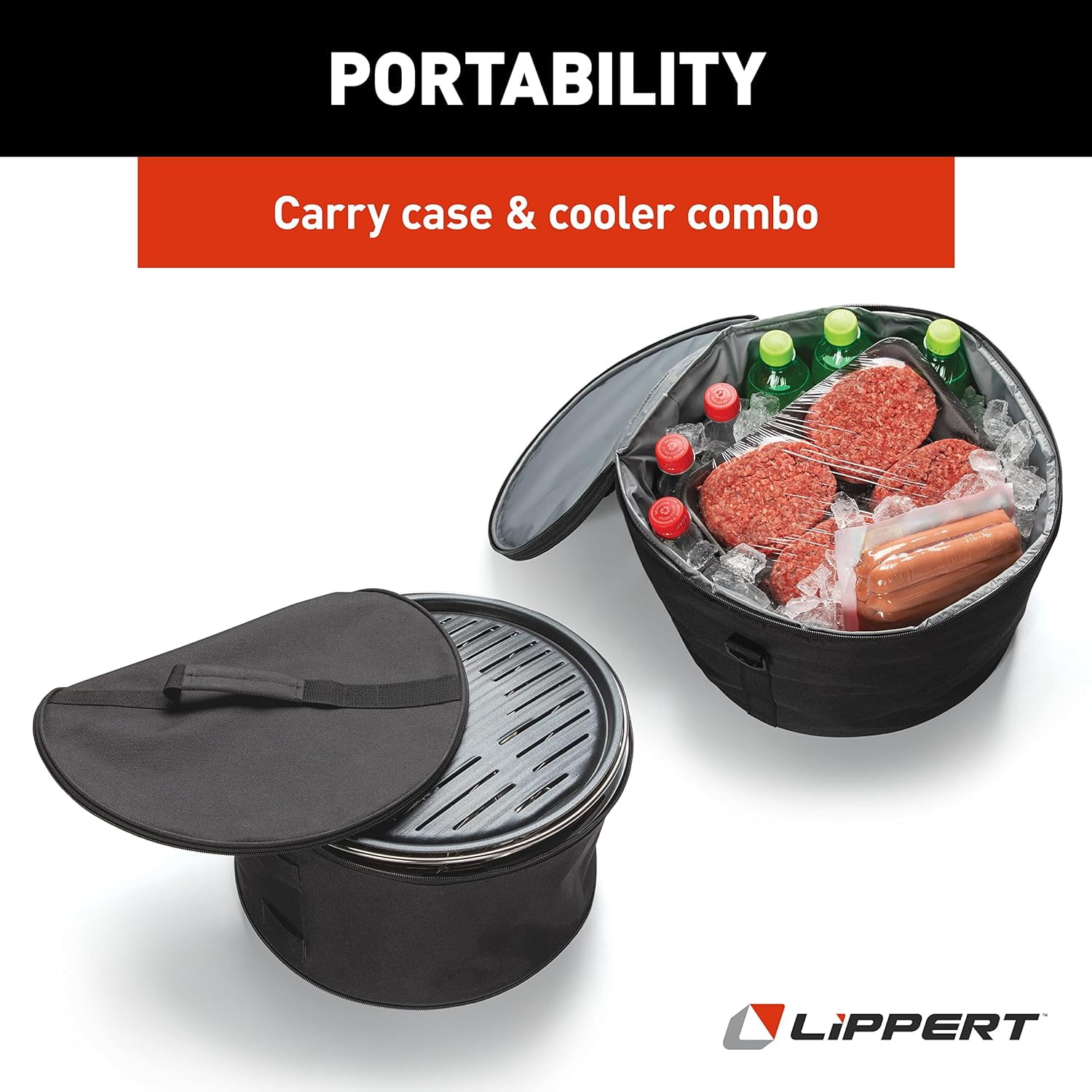 Lippert Components Odyssey 22” Charcoal Portable Grill, Lightweight and Durable Design