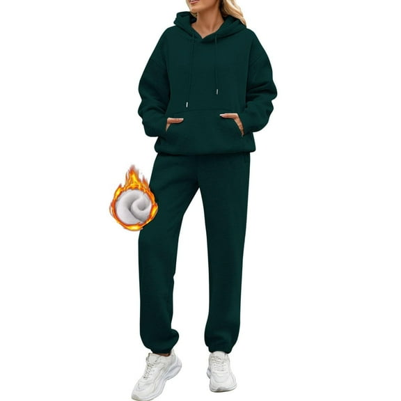 Women Sweatsuits Sets 2 Piece Hoodie Sweatshirt Jogger Pants Loungewear Sets Womens Fall Travel Outfits for Women