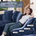 thumbnail image 2 of Wiilayok 130" U Shaped Sectional Sofa Set with Deep Seat Chaise, Modular Cloud Corduroy Sofa Couch for Living Room,4 Seat,Blue, 2 of 7