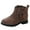 Brown, variant on Little Kids/Big Kids Girls Ankle Boots Bow Side Zipper Low Heel Outdoor Warm Shoes