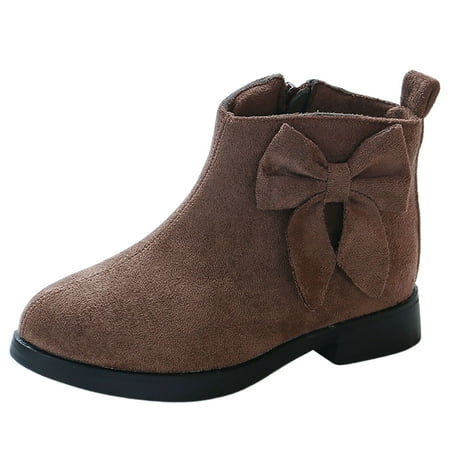 Girls Shoes Fashion Solid Size 4 Girls Boots Color Short Boots Non Girls Rain Boots Size 4 Slip Breathable Nude Women Baby Boots Size 4 Boots