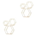 thumbnail image 1 of Injueey Estante de almacenamiento Hexagonal de 3 piezas, estante de carga grande para el hogar y la oficina, soporte de pared para amigos Oro 2Conjunto, 1 of 1